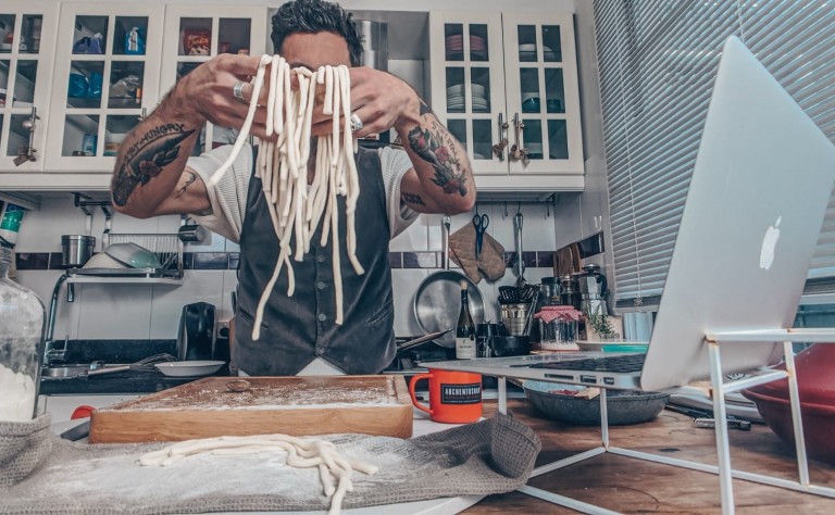 virtual cooking class team days pasta